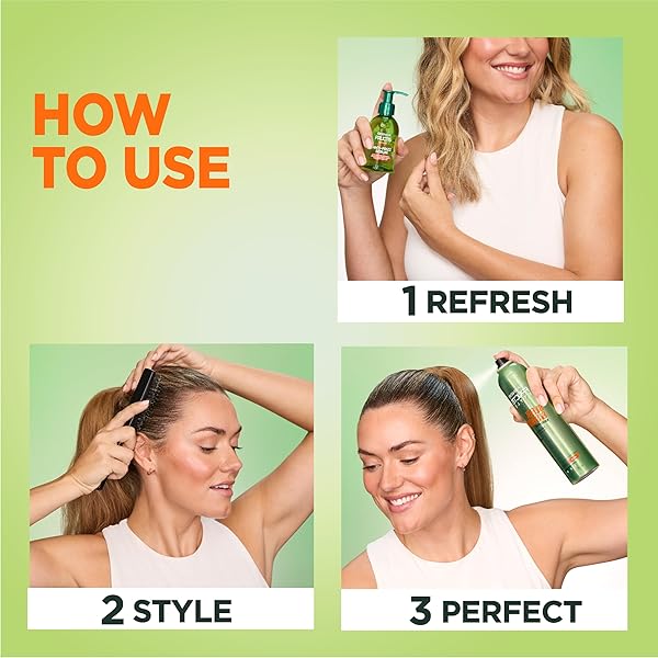 GARNIER FRUCTIS STYLE SLEEK AND SHINE ANTI-HUMIDITY HAIRSPRAY, ULTRA STRONG HOLD, FRIZZ PROTECTION 8.25 OZ, 1 COUNT (PACKAGING MAY VARY)