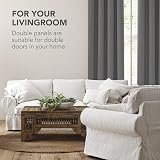 Deconovo Blackout Curtain Thermal Insulated Eyelet 1 Panel Light Grey 140x180cm view 5