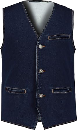 big & tall denim vests
