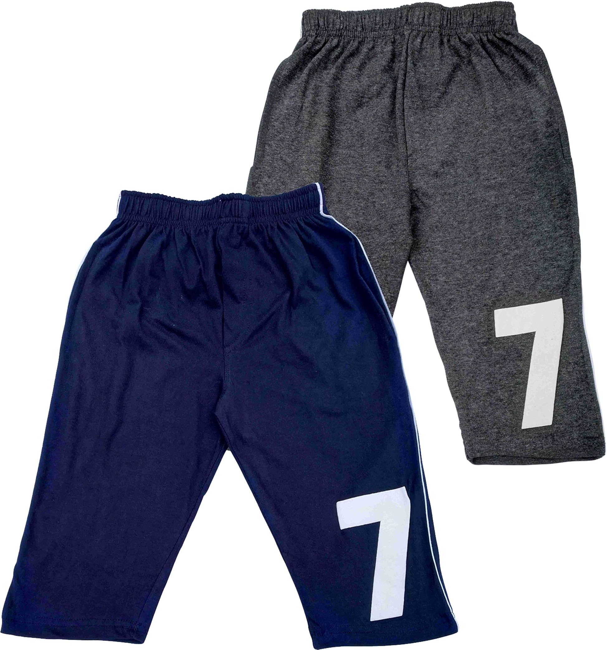 ABITO Boys' Cotton Shorts 3/4th Length (Jamaican) - Pack of 2