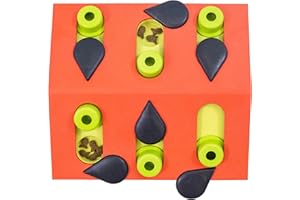 Catstages by Nina Ottosson Melon Madness Puzzle & Play – Interactive Treat Puzzle Feeder for Cats, 12 Hidden Treat Compartments Slow Feeder, Durable & Easy-Clean, 10 Inches, Pink