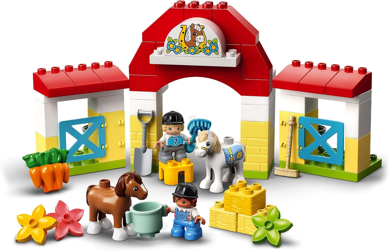 LEGO 10951 DUPLO Town Horse Stable and Pony Care Toy for Toddlers 2 + Years Old, Playset for Preschoolers - Image 3