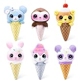 Coco Cones Sweet Plush Toys by ZURU, Adorable Cuddly Companion Nestled in a Colorful Cone, Perfect for Sweet Treat Adventures and Collectible Joy (3 Pack)