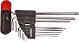 Amtech 9pc Extra Long Ball End Hex Key Set Chrome Vanadium T-Handle Storage view 2