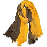 silk seduction bamboo cotton Fashion Lightweight Travel Scarf,Gradient Two-tone Four Season Scarf Shawl Beach Gauze