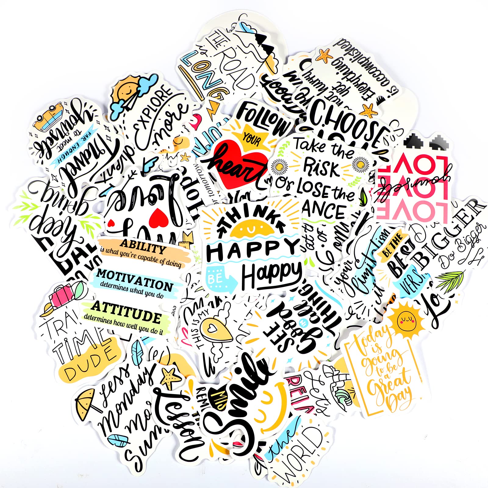 Savita 50pcs Positive Stickers Inspirational Stickers Motivational Stickers Laptop Stickers for Teens Students Inspirational Stickers Waterproof Vinyl Stickers