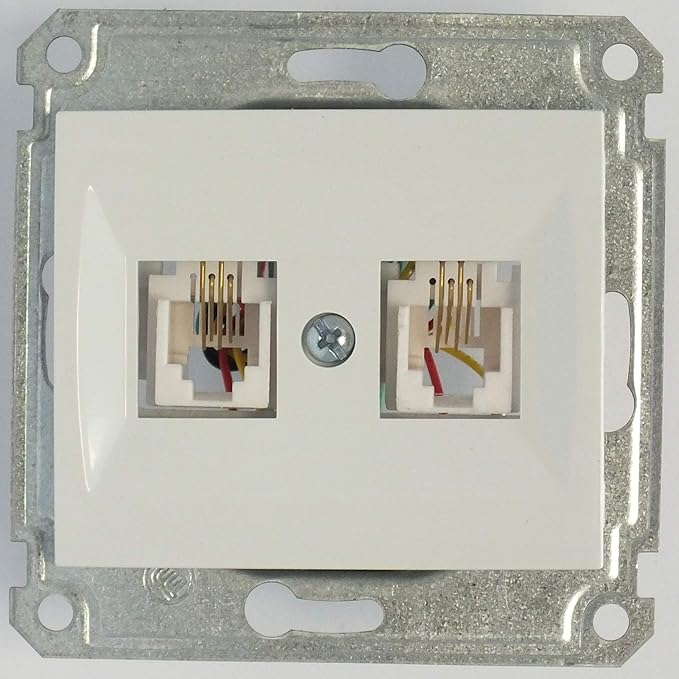 Defne Doppel Netzwerkdose 2x Cat 3, VDE Zertifiziert, Unterputz, in weiß Amazon.de Baumarkt