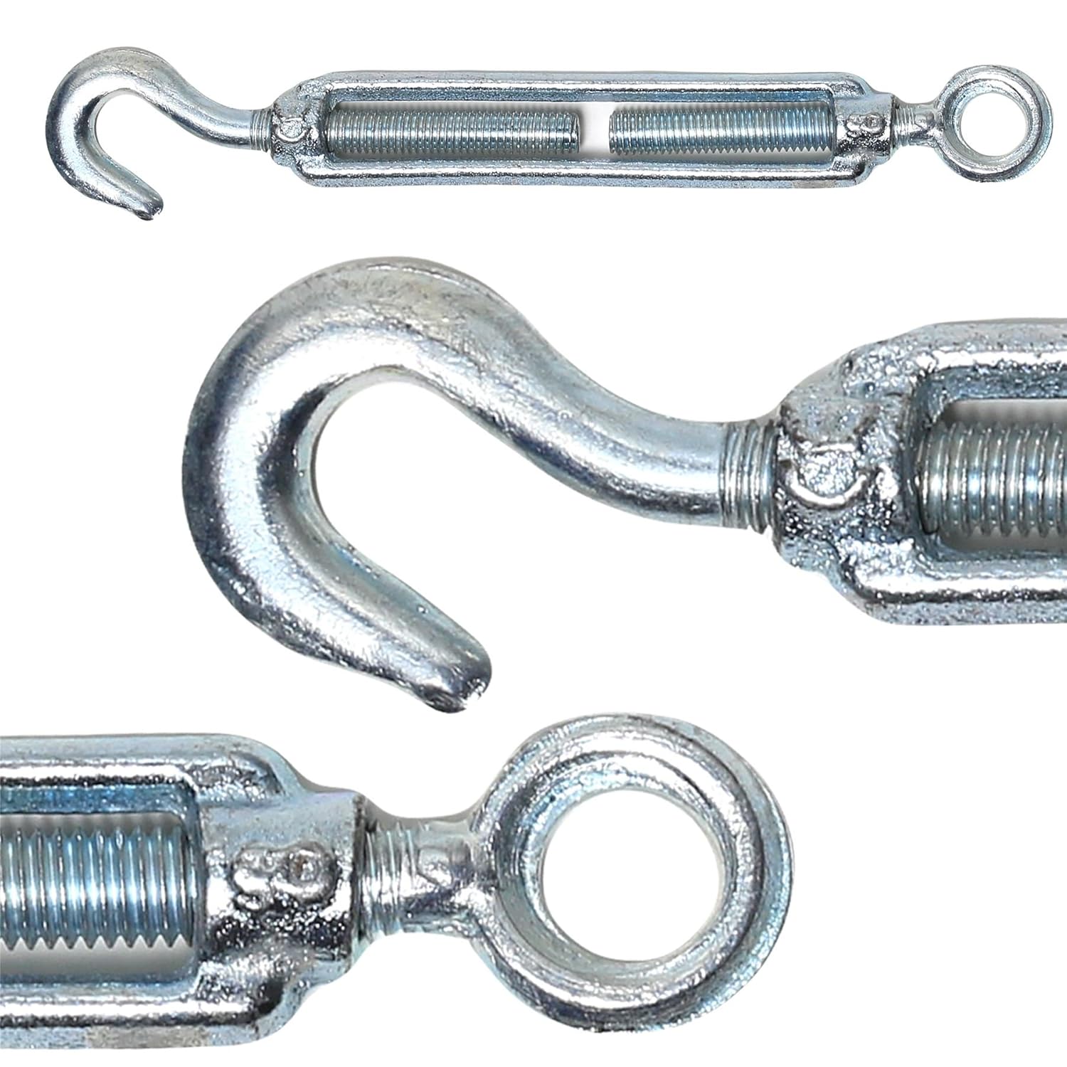 Material Handling Products Large 8mm Heavy Duty Turnbuckle White Hinge