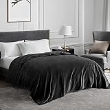 EHEYCIGA Fleece Blanket Double Size 150x200 Dark Grey Soft Flannel view 8
