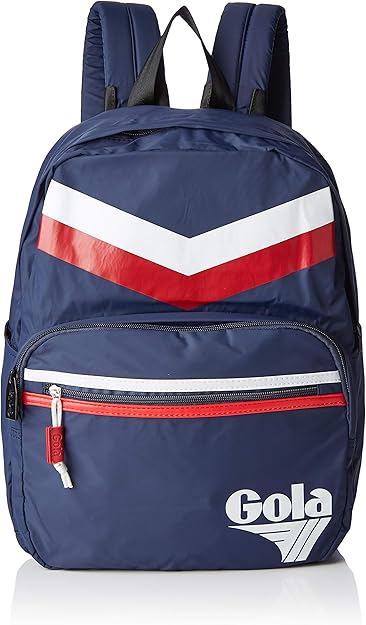 red white and blue backpack