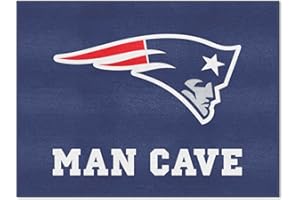 FANMATS 14332 New England Patriots Man Cave All-Star Rug - 34 in. x 42.5 in.