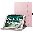Fintie Multi-Angle Case, 2017/2015 iPad Pro 12.9 inch (Old Model) 1st & 2nd Gen Case - [Corner Protection] Folio Stand Cover with Pencil Holder & Pocket, Auto Wake/Sleep, Rose Gold