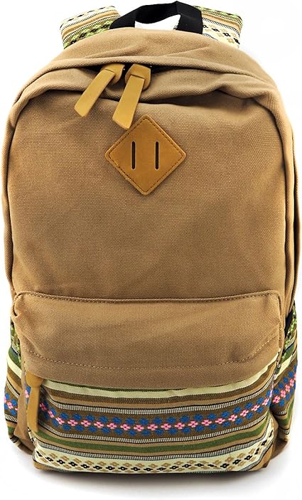 boho canvas backpack