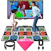 Damcoola TV Dance Mat Games - Wireless Music Electronic Dance Mat Fun Dance Fitness Games for Kids, Christmas and Boys and Girls Birthday Gift Ideas, Silver Gray