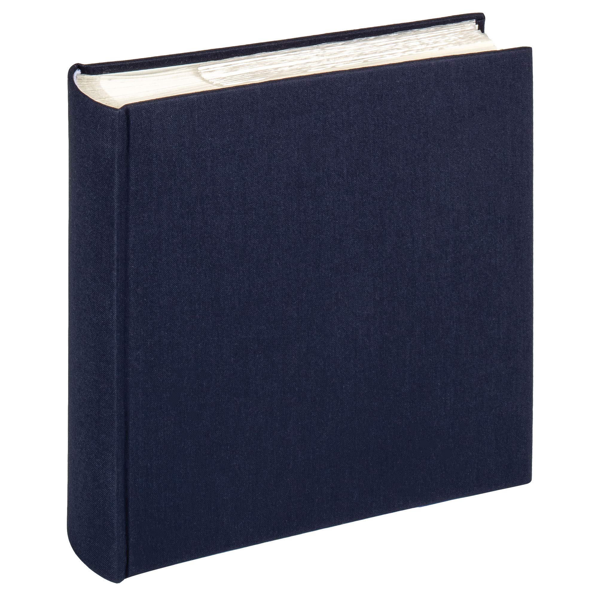 walther Design Photo Album Dark Blue 200 Photos 10 x 15 cm Memo Slip-in Album Linen, Cloth ME-510-U