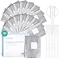 beetles Nail Remover Kit - 200Pcs Nail Soak Off Foil Wraps Gel Nail Polish Remover Tools Larger and Thicker Pre-attached Cotton Pad with Droppers, Easy Manicure Removal for Women Girls