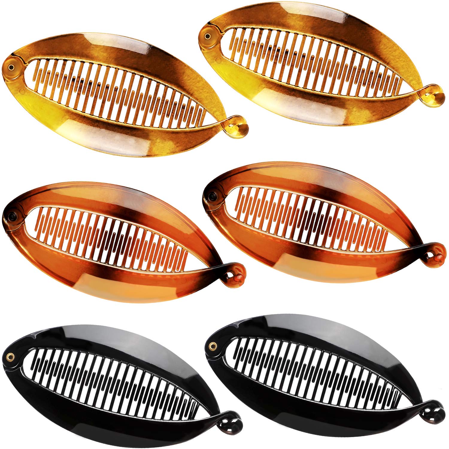6 Pieces Banana Hair Clips Banana Hair Combs Fishtail Hair