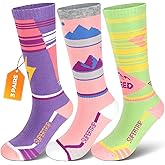 Supertrip Kids Merino Wool Ski Socks 3 Pairs Boys Girls Youth Thermal Winter Warm Thick Socks for Skiing Snowboarding