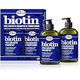Difeel Pro-Growth Biotin Shampoo & Conditioner 2-PC Gift Set - Thinning Hair & Hair Loss, Paraben Free