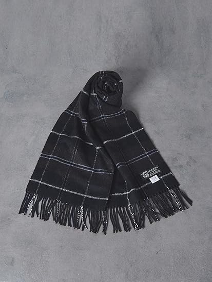 Amazon ユナイテッドアローズ Johnstons ジョンストンズ 別注 Ca W チェック ストール 50 190 1500 メンズ ミッド グレー 15 Free ストール マフラー 通販