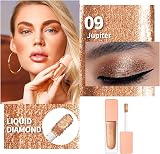 Oulac Liquid Glitter Eyeshadow Jupiter 09 Metallic Gold 6.8g Vegan view 2