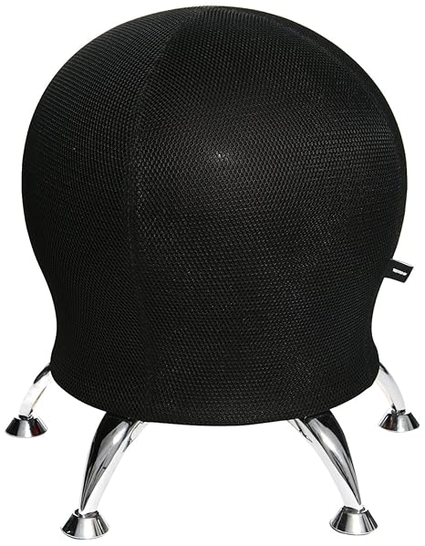 Topstar Sitness 5, Fitnesshocker mit Gymnastikball, Fitnessball, Ballhocker, Sitzalternative, schwarz