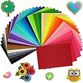 BOUBONI 40 Pcs Multicolor Soft Felt Fabric Sheet 8" x 12" Assorted Color Felt Fabric Sheets for Crafts DIY Handcraft Sewing S
