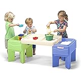 Simplay3 Kids Indoor Outdoor Sand and Water Activity Table with Storage