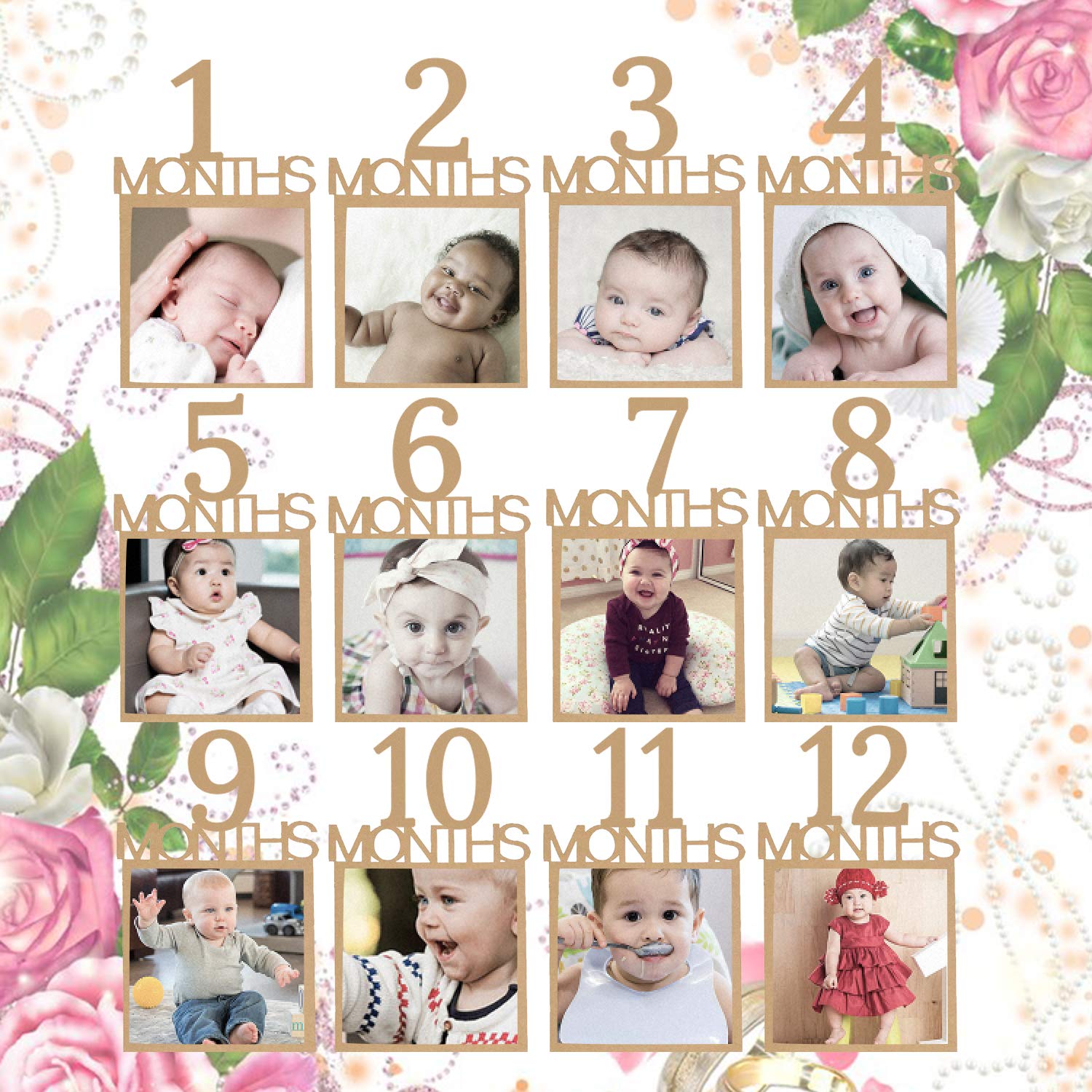 Decorations Et Accessoires De Fetes Cz Play Guirlande Anniversaire 1 An 1 A 12 Mois Garantie A Vie Guirlande Photo Carte Mois Par Mois Bebe Deco Anniversaire Fille Garcon 1 An Banderole Anniversaire 1 An En Papier Kraft Style