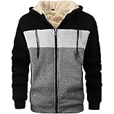 HVERDE Men's Winter Heavyweight Jacket Thermal Fleece Jackets Full Zip Sherpa Lined Warm Thick Coats