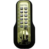 Digital Door Lock M210 Mechanical Keyless Deadbolt, Bright Brass