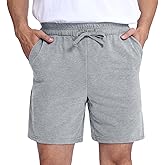 Pepypepy Men’s Shorts 100% Cotton with Pockets – Lightweight, Soft Athletic Shorts for Lounge, Sleep, Workout