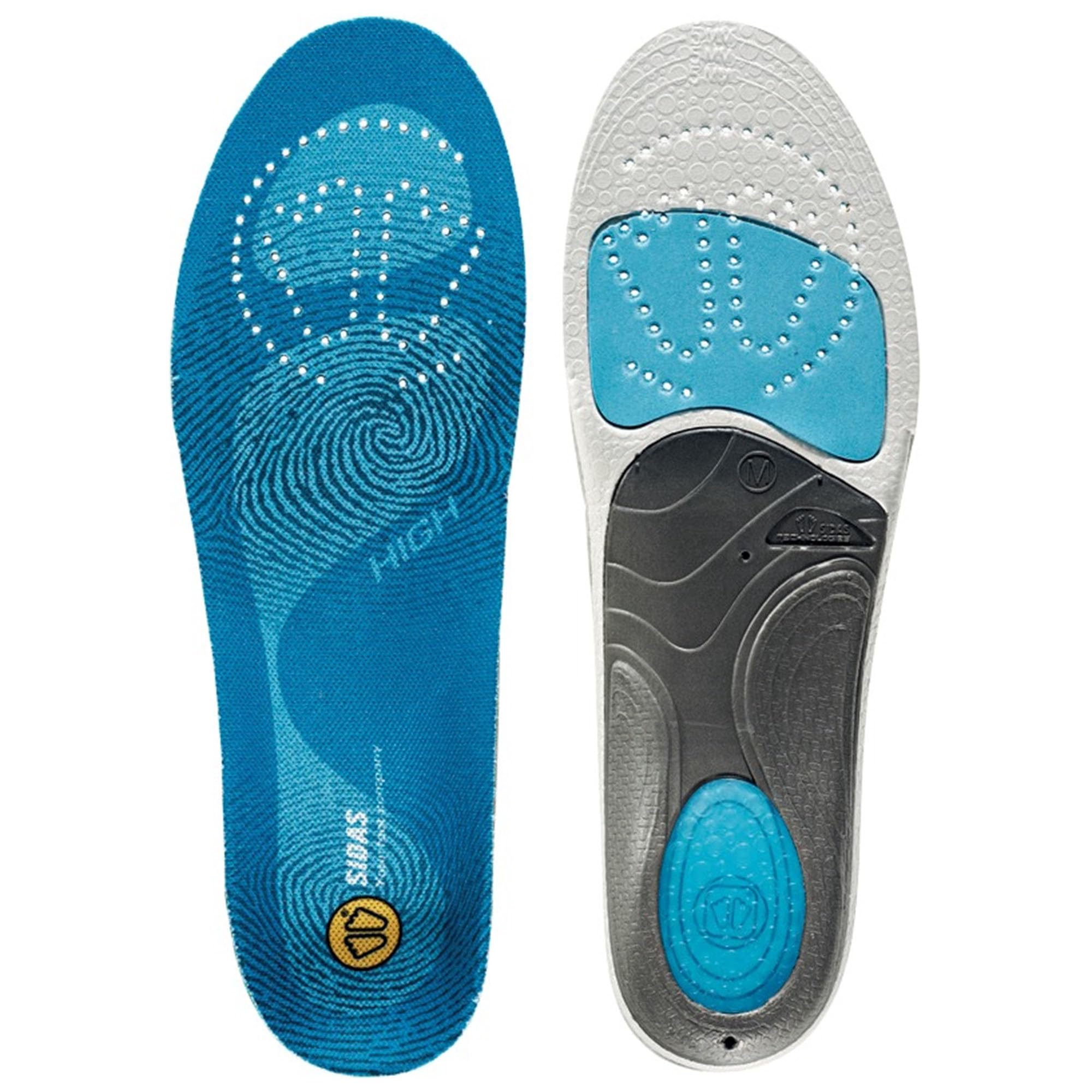 Sidas 3Feet High Arch Insoles, Blue, 42-43 EU, 8-9 UK, Manufacture Size: L