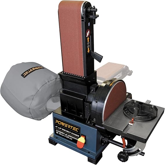 POWERTEC BD4800 Woodworking Belt Disc Sander Machine w/ BuiltIn Dust Collection System (Renewed