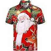 Men's Novelty Golf Polo Button Down Short Sleeve Shirt