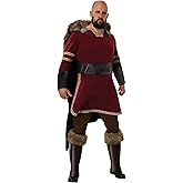 Mens Warrior Viking Costume | Tunic, Cape, Belt, Gauntlets, & Boot Covers For Halloween And Cosplay