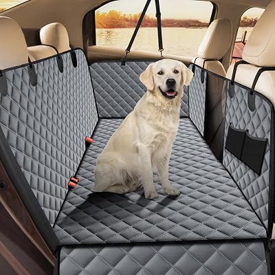 JOEJOY Dog Car Seat Cover Hammock with Mesh Window Side Protection
