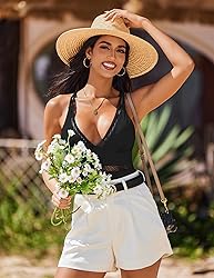 AI'MAGE Women One Piece Swimsuit Sexy V Neck