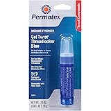 Permatex 24010 Medium Strength Threadlocker Blue Gel, 10 g Gel Twist Applicator