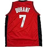 Facsimile Autographed Kevin Durant Houston Red Reprint Laser Auto Basketball Jersey Size Men's XL