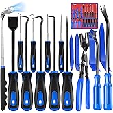 Keze 17 Pcs Precision Pick & Hook Set with Scraper and Magnetic Telescoping Tool Kit for Remove Automotive Electronics Mainte