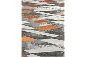 OctoRose 3 Side Zipper Upholstery Thick Linen Tweed Diamond-Orange Grey, Full Size Futon Cover Sofa DayBed Mattress Slipcover (Tweed-Diamond-Orange, Full Size)