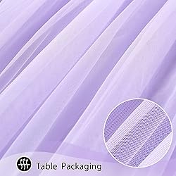 Tulle Table Skirts for Rectangle Tables 9FT Purple