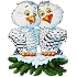 9-teilige Fensterbilder – Winter & Weihnachtsmotive – Statisch Haftend, Wiederverwendbar
