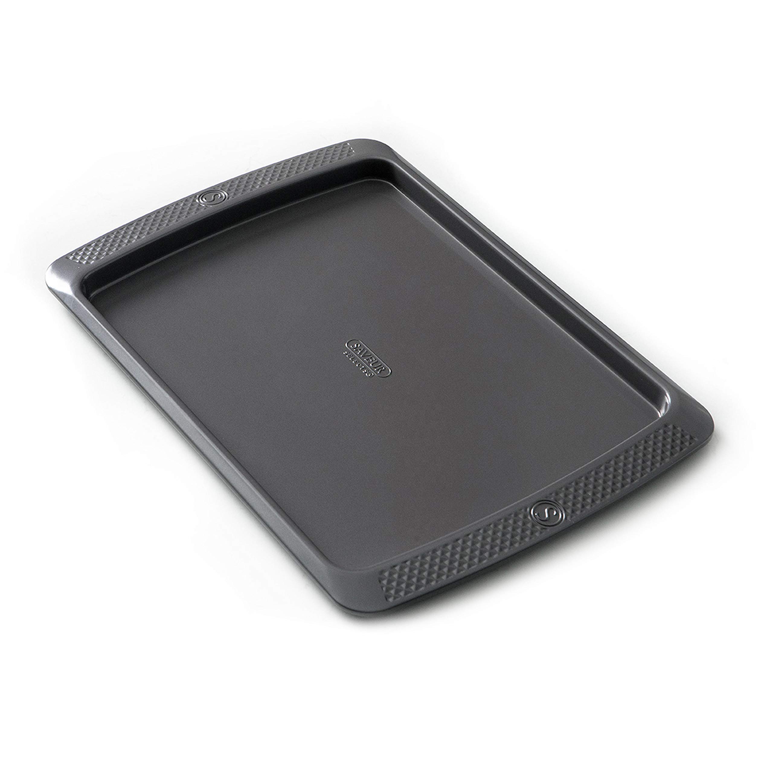SAVEUR SELECTS 9 x 13-Inch, 22 x 33 CM Rimmed Baking Tray Sheet | Non-Stick, Carbon Steel, Oven & Dishwasher Safe - Artisan Series