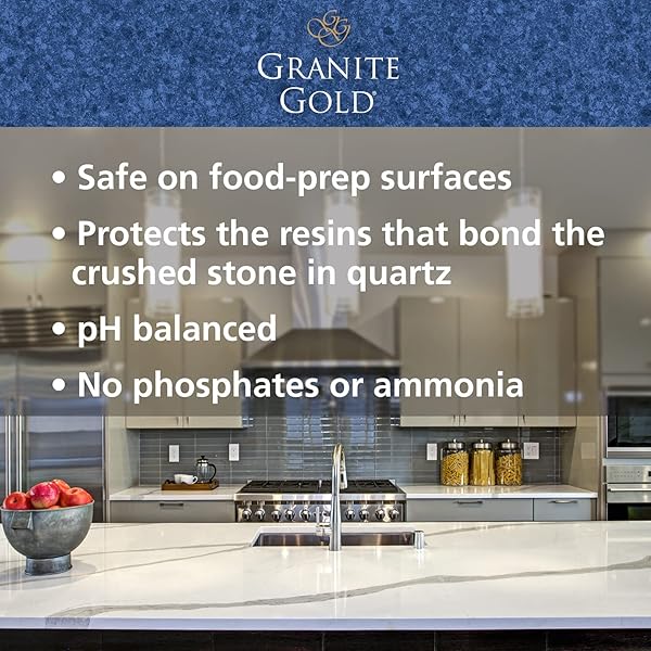 GRANITE GOLD QUARTZ CLEANER SPRAY FOR ALL QUARTZ COUNTERTOP SURFACES, 24 FLUID OUNCES