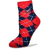 For Bare Feet NHL Argyle Fuzzy Sleep Socks-Size Medium