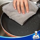 MR.SIGA Microfiber Cleaning Cloths 12 Pack 32x32 cm Grey All-Purpose view 5