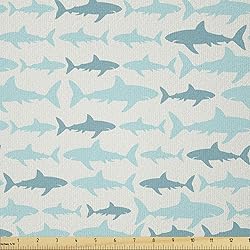 Ambesonne Sea Animals Fabric by The