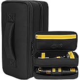 CROTIRAD Handheld Vacuum Carrying Case Compatible with Fanttik Slim V8 & V10 APEX Car Vacuum, Double Layer Portable Storage Bag with Multiple Pockets for Car Vacuum, Black